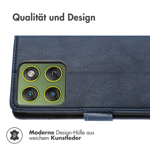 imoshion Luxuriöse Klapphülle Motorola Edge 70 - Dunkelblau