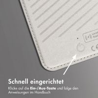 Accezz Magnetische Leder-Wallet mit Standfunktion - Geeignet für Apple Find My - Light Grey