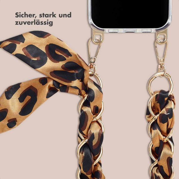 Selencia Luxus-Handyband mit Schal - Braun