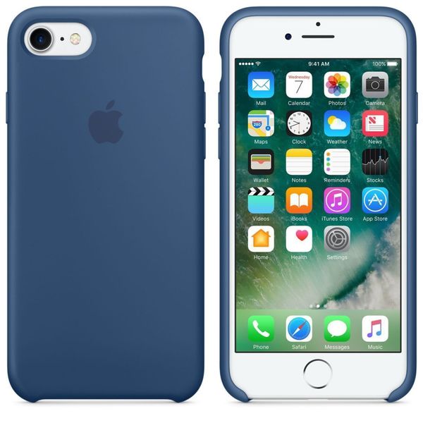 Apple Silikon-Case Ocean Blue für das Apple iPhone SE (2022 / 2020) / 8 / 7