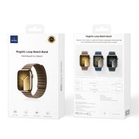 WiWu Magnetisches gewebtes Gliederarmband für die Apple Watch Series 1 bis 10 / SE / Ultra (2) (44/45/46/49 mm) - Taupe