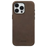 Accezz Vintage Leather MagSafe Back Cover für das Apple iPhone 15 Pro Max - Rustic Brown