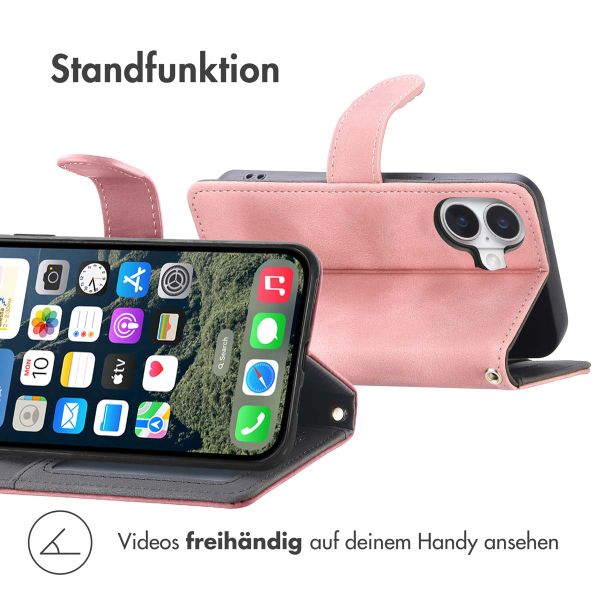 imoshion Klapphülle mit Kordel Apple iPhone 16 - Roze