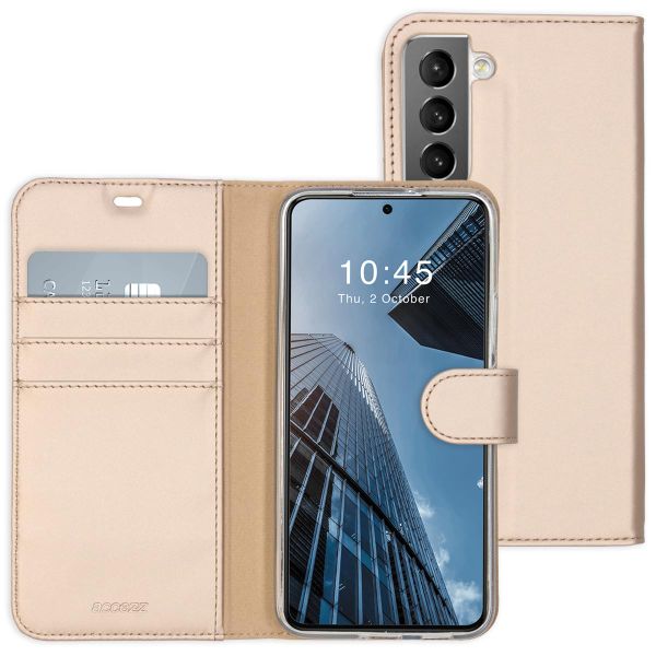 Accezz Wallet TPU Klapphülle für das Samsung Galaxy S22 Plus - Gold