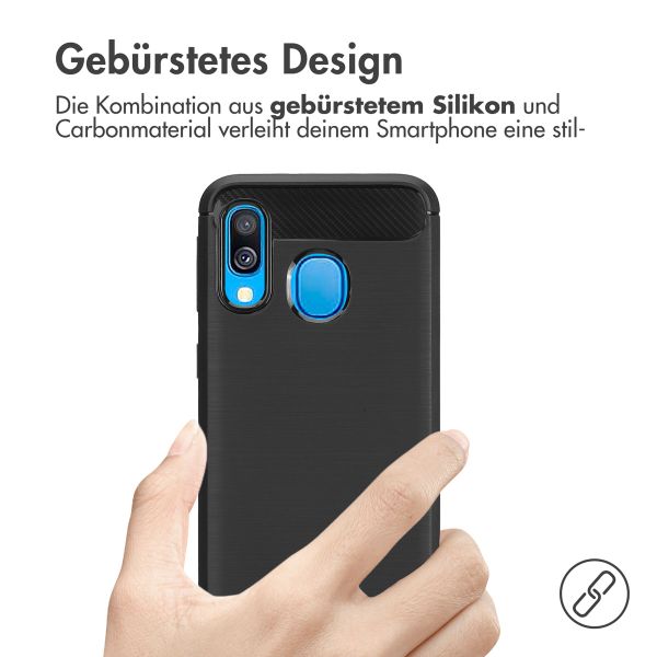 imoshion Brushed Back Cover für das Samsung Galaxy A40 - Schwarz