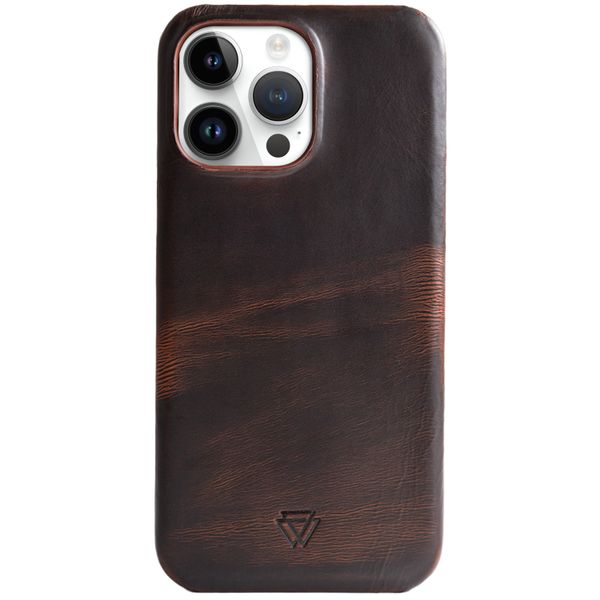 Wachikopa Full Wrap Back Cover für das iPhone 14 Pro - Dark Brown