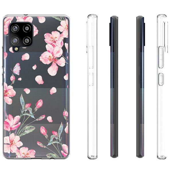 imoshion Design Hülle Samsung Galaxy A42 - Blume - Rosa