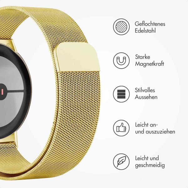 imoshion Magnetisches Milanaise Armband für Google Pixel Watch / Watch 2 / Watch 3 / Watch 4 (41 mm) - Gold