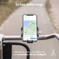 imoshion Handyhalterung für das Fahrrad – verstellbar – universell – Aluminium – grau