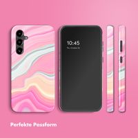Selencia Vivid Tough Back Cover für das Samsung Galaxy S23 FE - Pastel Lipstick Marble