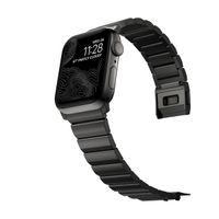 Nomad Magnetisches Stahlgliederarmband für das  Apple Watch Series 1 t/m 11 / SE / Ultra (44/45/46/49 mm) - Graphite