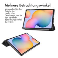 imoshion Design Trifold Klapphülle für das Samsung Galaxy Tab S6 Lite (2020/2022/2024) - Black Marble