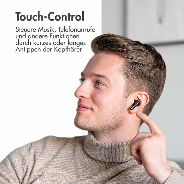 imoshion Aura Pro Earbuds – Kabellose Kopfhörer – Kabellose Bluetooth-Kopfhörer – Mit ANC-Geräuschunterdrückungsfunktion - Schwarz