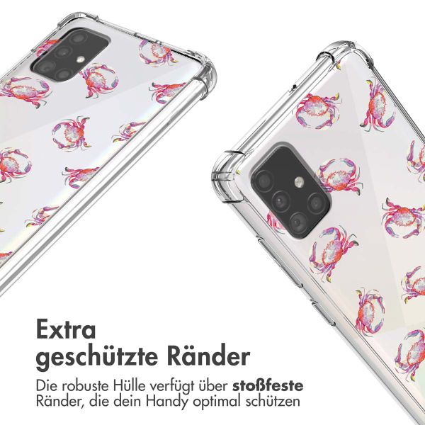 imoshion Design Hülle mit Band für das Samsung Galaxy A51 - Crab Watercolor