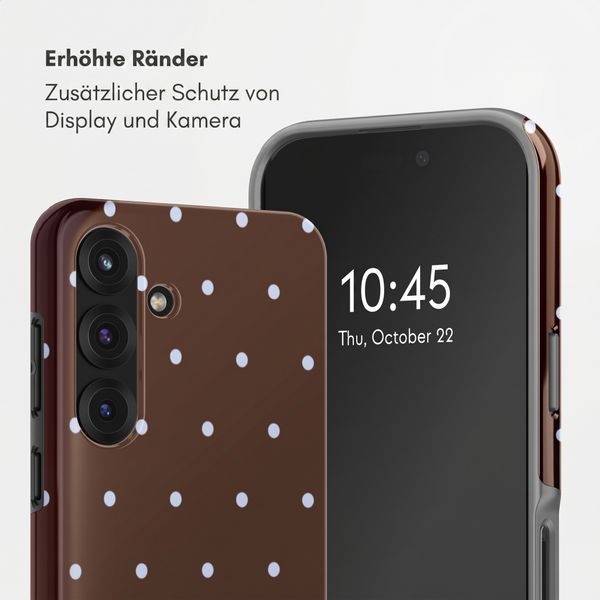 Selencia Vivid Rückabdeckung mit MagSafe Samsung Galaxy S25 - Happy Dots Chocolate