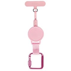 imoshion Ausziehbares Kabel mit Karabinerhaken und Telefon-Pad - Anti-Diebstahl-Telefonband - Rosa