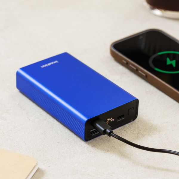 imoshion Ultra Series Aluminium Powerbank 20.000 mAh - Schnellladen bis 33W - Cobalt Blue