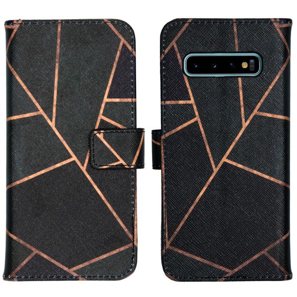 imoshion Design TPU Klapphülle Samsung Galaxy S10 - Black Graphic