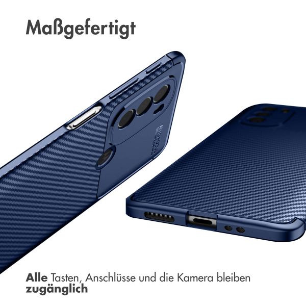 imoshion Carbon-Hülle für das Motorola Moto G31 - Blau