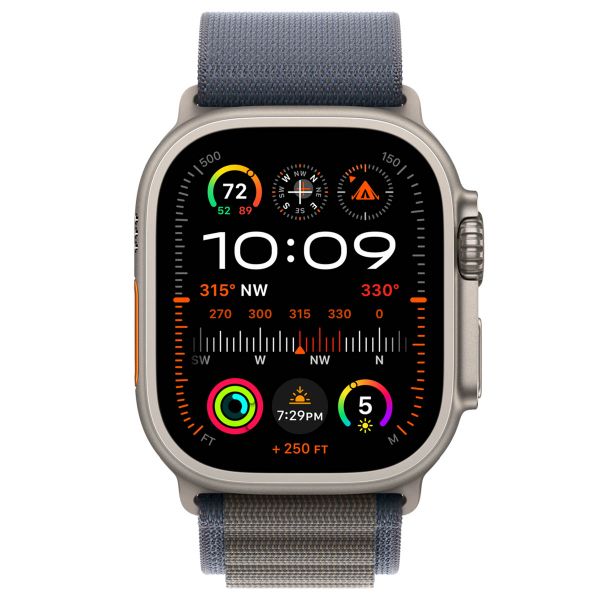 Apple Alpine Loop Band für die Apple Watch Series 1 bis 10 / SE / Ultra (2) (44/45/46/49 mm) - Größe S - Blau