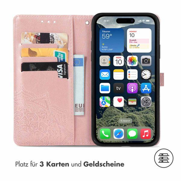 imoshion Mandala Klapphülle für das iPhone SE 4 - Rose Gold