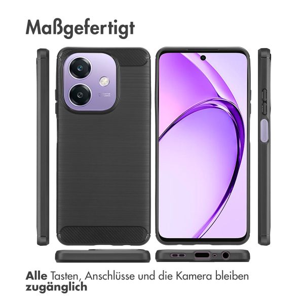 imoshion Brushed Back Cover für das Oppo A40 4G / Oppo A40M 4G - Schwarz