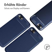 imoshion Carbon-Hülle für das iPhone SE (2020 / 2022) 8 / 7 - Blau