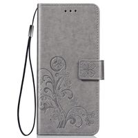 Kleeblumen Klapphülle Grau für das Sony Xperia 1 II