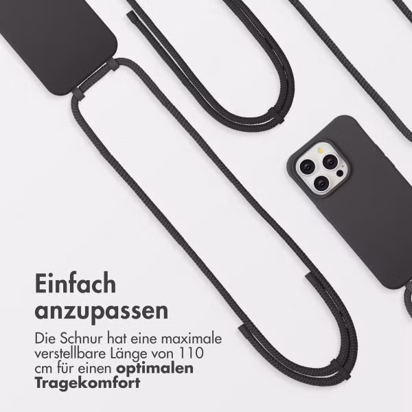 imoshion Color Backcover mit abnehmbarem Handykette und MagSafe Apple iPhone 14 Pro - Black Coffee