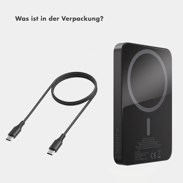 Selencia Vivid Powerbank 5.000 mAh - MagSafe und Qi - Black / Wavy Baby Choco
