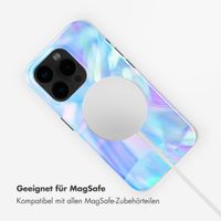 Selencia Vivid Tough Back Cover mit MagSafe für das iPhone 15 Pro - Holographic Blue Dream