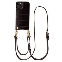 Selencia Nova Echtleder Backcover mit Kartenhalter Apple iPhone 14 / 13 - Dark Chocolate