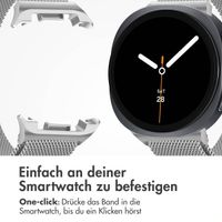 imoshion Magnetisches Milanaise Armband für das  Samsung Galaxy Watch 8 (40/44mm) / Classic (46mm) - Silber