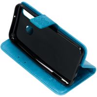 Kleeblumen Klapphülle Türkis für das Samsung Galaxy A40