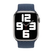 Apple Geflochtenes Solo Loop für das  Apple Watch | 38/40/41/42 mm - Größe 6 - Abyss Blue