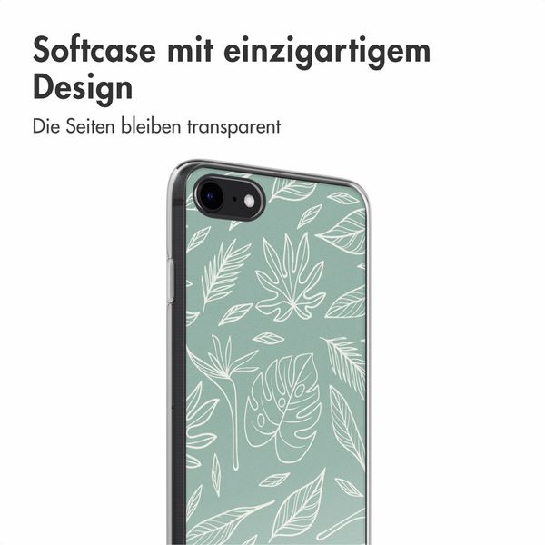 imoshion Design Hülle iPhone SE (2022 / 2020) / 8 / 7 - Leaves Line-Art