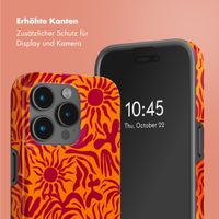 Selencia Vivid Tough Back Cover mit MagSafe für das iPhone 15 Pro Max - Tropical Vibes Apricot