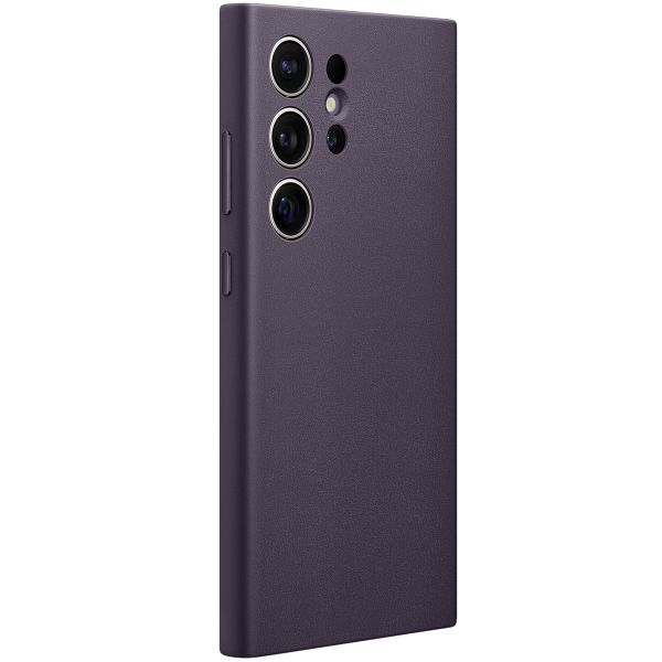 Samsung Original Hülle aus veganem Leder für das Galaxy S24 Ultra - Dark Violet