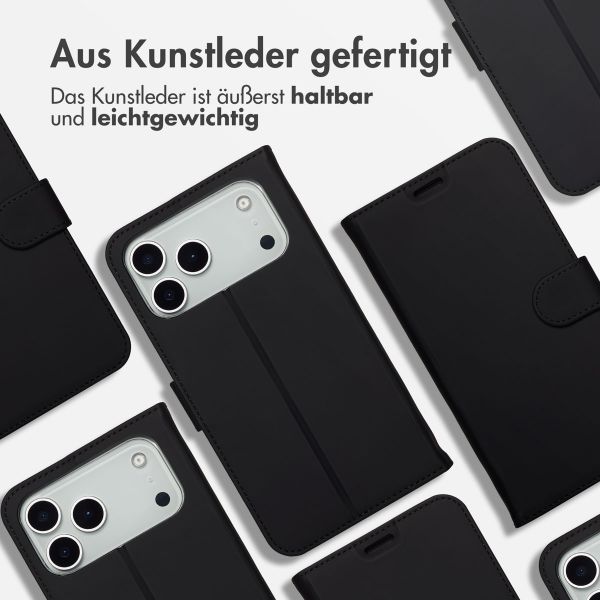 Accezz Wallet TPU Klapphülle Apple iPhone 17 Pro - Schwarz