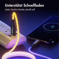 imoshion Leughtendes Schnellladekabel RGB - USB-A zu Lightning Kabel - 2 Meter