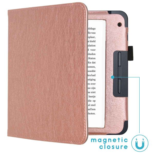 imoshion Vegan Leather Klapphülle Kobo Libra 2 / Tolino Vision 6 - Rosé gold