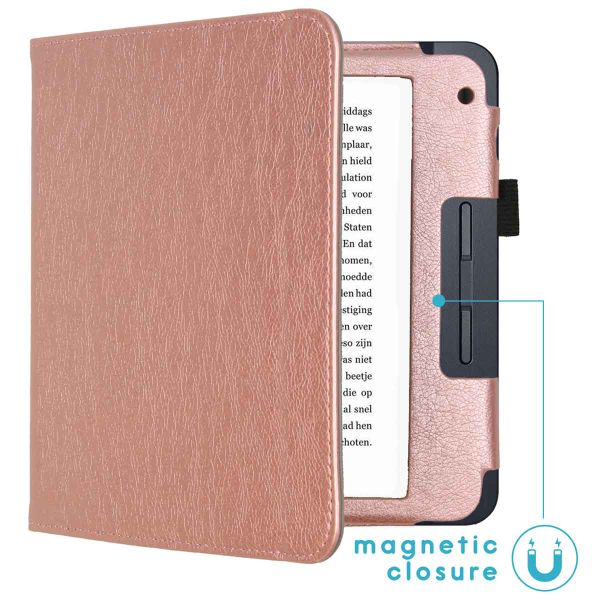 imoshion Vegan Leather Klapphülle für das Kobo Libra 2 / Tolino Vision 6 - Rose Gold