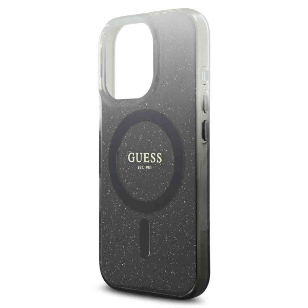 Guess MagSafe IML Glitter Gradient Case Apple iPhone 16 Pro Max - Schwarz