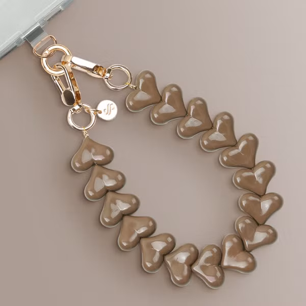 Selencia Lova Herz-Handgelenkbande - Mocha Brown