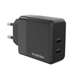 imoshion Wandladegerät - Ladegerät - 2x USB-C - Power Delivery - 40W - Schwarz