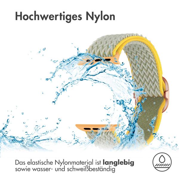 imoshion Elastische Nylonarmband für das Apple Watch Series 1-9 / SE - 38/40/41 mm / Series 10 - 42 mm - Hellgrün