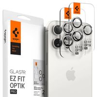 Spigen GLAStR Kamera Schutzglas 2er Pack für das Apple iPhone 17 Pro / 17 Pro Max / 16 Pro / 16 Pro Max / 15 Pro / 15 Pro Max / 14 Pro / 14 Pro Max - Titan Weiß