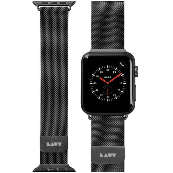 Laut Steel Loop für das Apple Watch Series 1-10 / SE / Ultra (2) - 42/44/45/46/49 mm - Schwarz