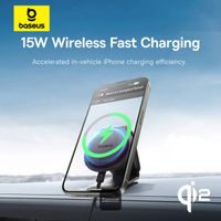 Baseus PrimeTrip Series C02 Mega Handyhalterung Auto - Magnetisch und MagSafe/Qi2 - Kabelloses Laden - Selbstklebend - Schwarz