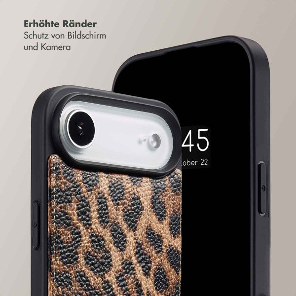 Selencia Nova HandyHülle mit Kordel und Kartenhalter Apple iPhone Air - Leopard